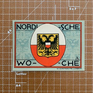 Germany 50 Pfennig Notgeld. 1920&#39;s, Era Between WWI and WWII German Currency WW1, WW2. Due to Coin Shortage These small Change Notes Printed