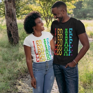 Rainbow Team Leo Zodiac July King August Woman Birthday T-shirt/Born In July/Born In August/Birthday Gifts/Gift For Her/Gift For Him