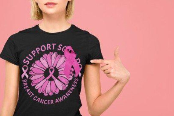 T-Shirt Femme Octobre Rose 2025 – Ruban Sensibilisation Cancer Du Sein, Coupe Grande Taille Sportive | Tissu Respirant, Confortable, Soutien Cause