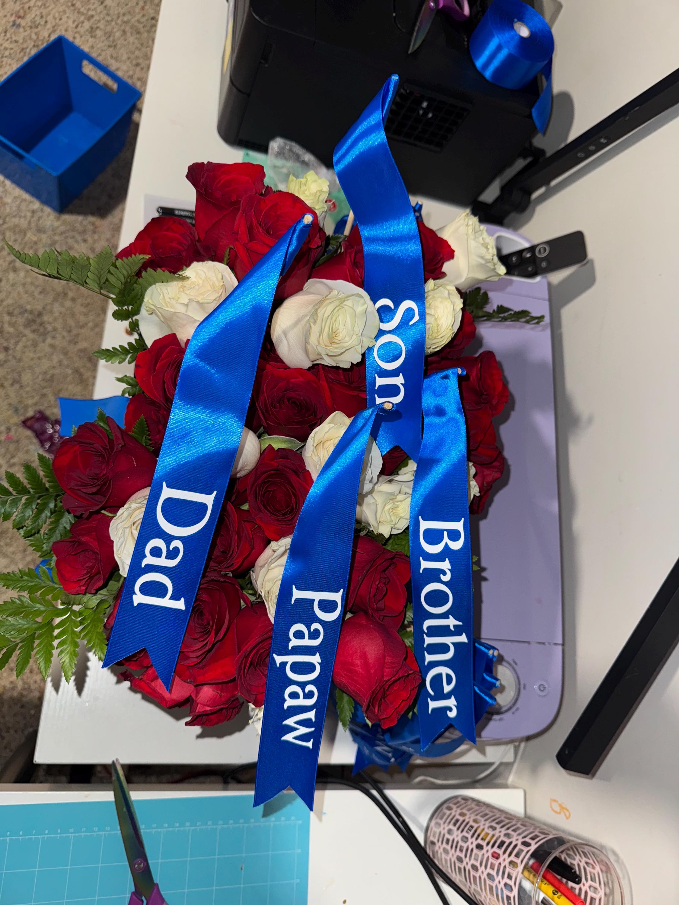 Customized Funeral Ribbon for Flowers - Etsy