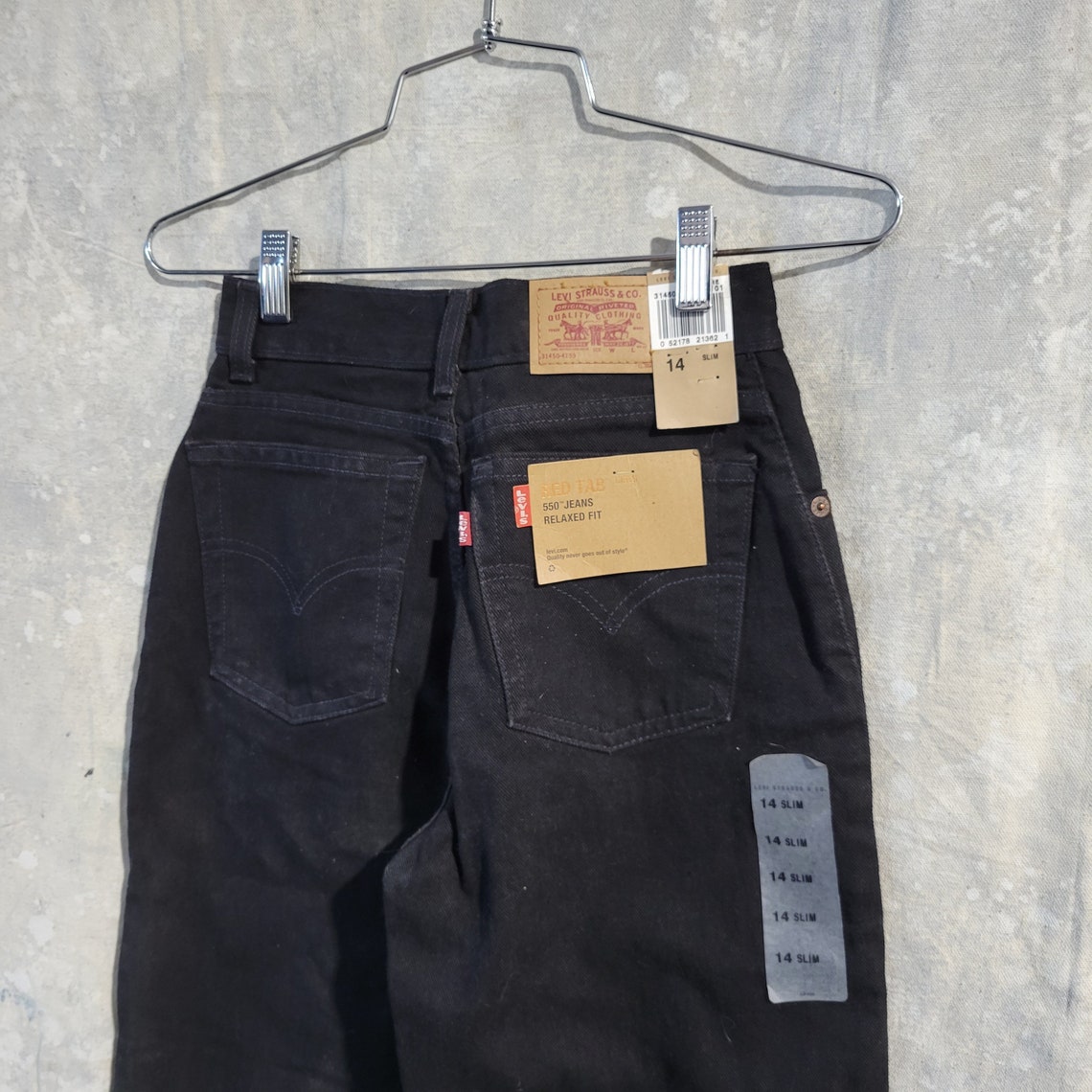 Vintage 90's Y2K Deadstock Black Levi's Jeans 550 Fit | Etsy