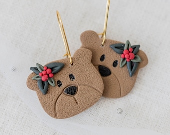 Miss Holiday Bear Earrings