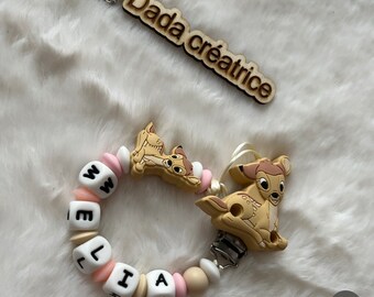 Personalized baby pacifier clips