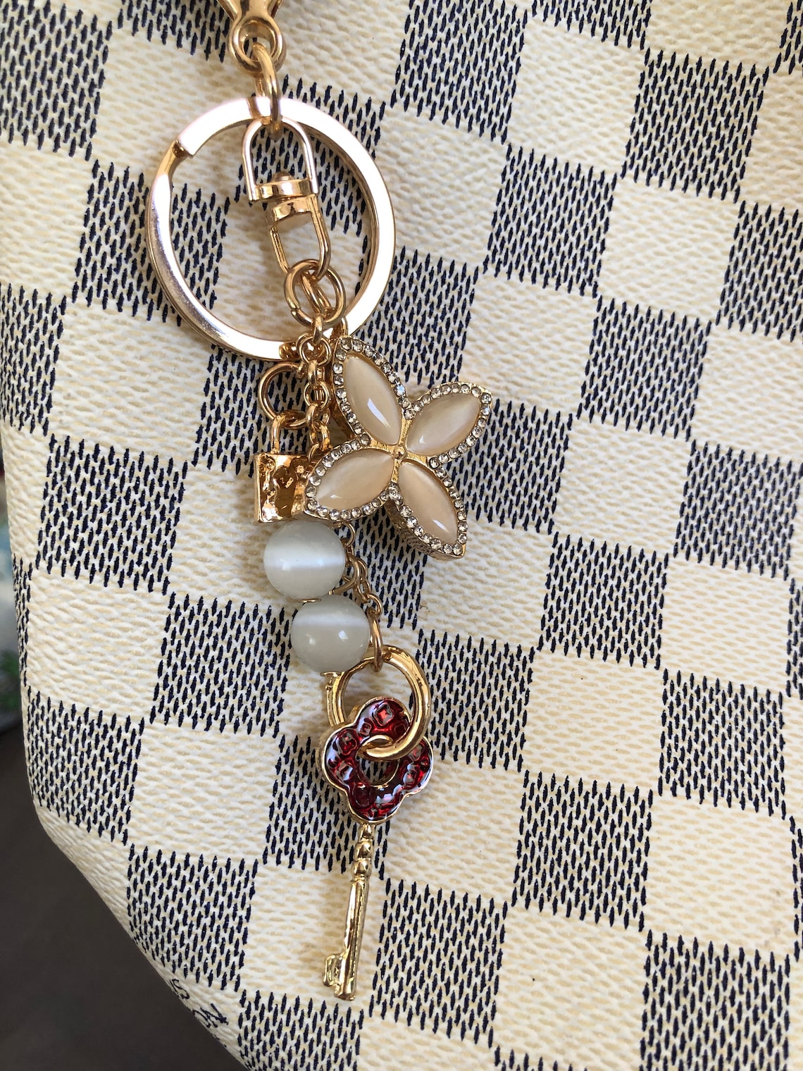 Key and lock bag charm and key chain Etsy