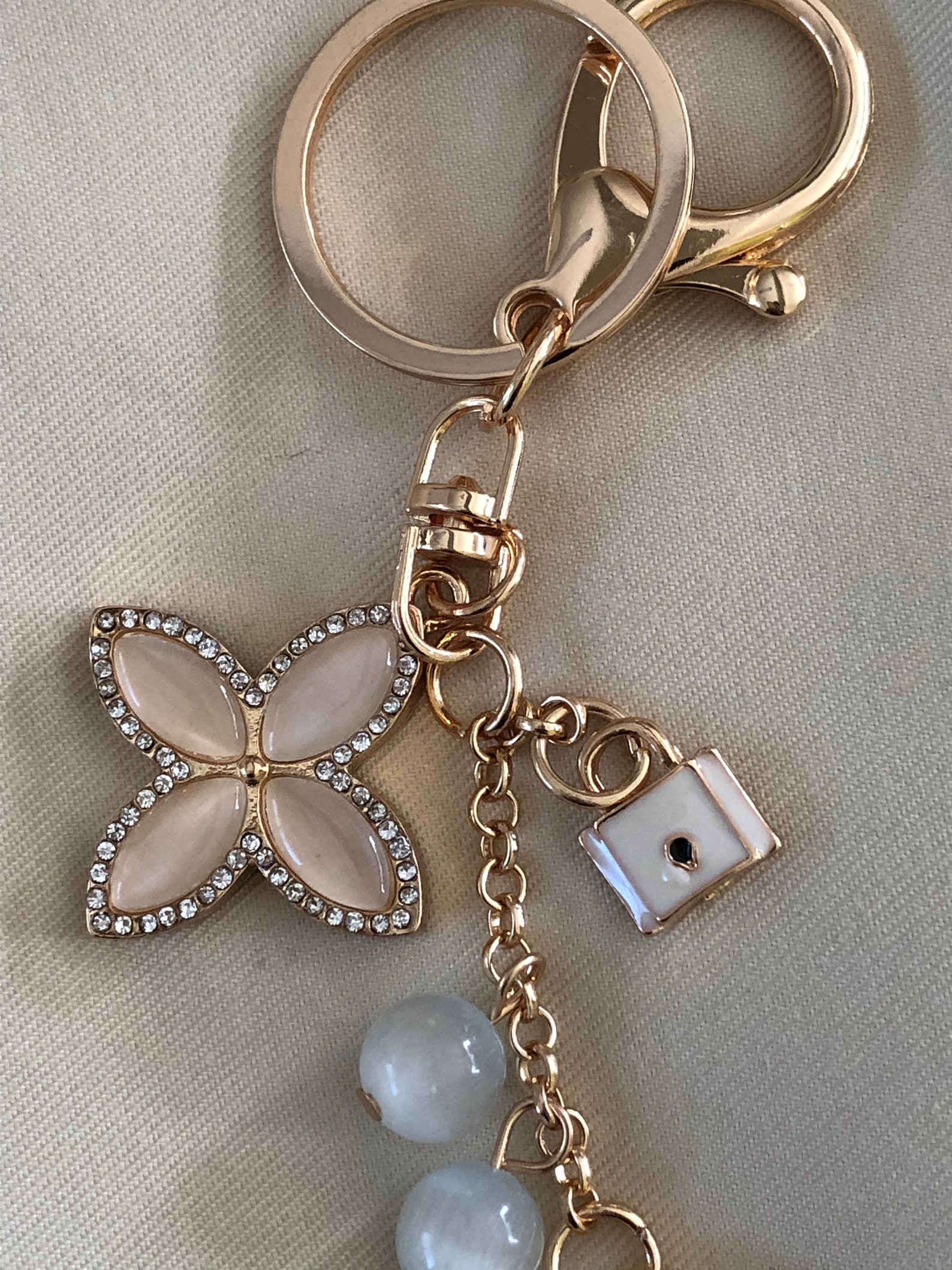 Key and lock bag charm and key chain Etsy