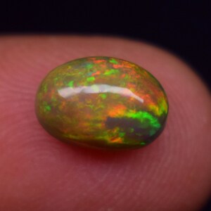 1.80 CT Beautiful Flashy Fire Size 9.9x7x5 Natural Ethiopian Opal Oval Shape Cabochon Gemstone, For Making Jewelry
