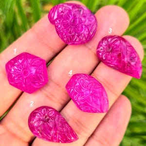 AAA++Natural Thailand Red Ruby Carved, Fancy Shape Natural Ruby Carving Gemstone, Handmade Carving Ruby, For Jewelry Making,