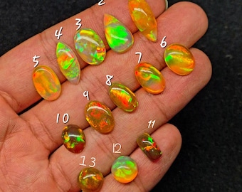 Ethiopian Opal A One Quality 100% Natural Ethiopian Fire Opal Cabochon Loose Gemstone For Making Jewelry Code (A-1-13)