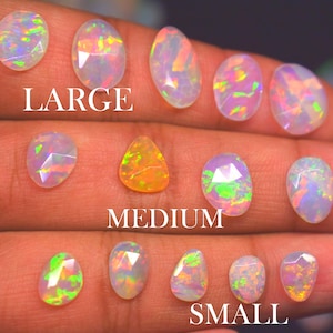 opal rose cut Slice Natural Opal Faceted Rose Cut flat back Cabs 100% Natural Faceted one side Rose Cut Size 5-12 mm. Opal faceted slice.