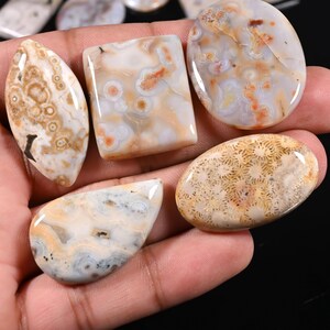 Top OCEAN Jasper, lot de cabochons en gros au poids de différentes formes et tailles utilisés pour la fabrication de bijoux