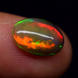 2.20 CT Beautiful Flashy Fire Size 12.5X8.8X4.2 Natural Ethiopian Opal Oval Shape Cabochon Gemstone, For Making Jewelry