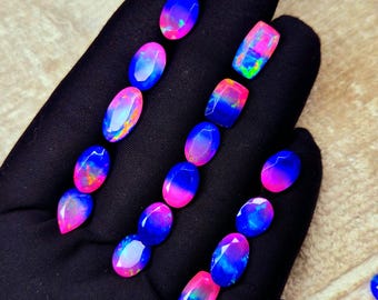 AAA++Bio Opal Natural Ethiopian Faceted Opal : Gemstone Lot for Jewelry Making