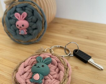 Rabbit easter keychain