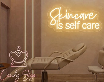 Skincare Is Self Care Neon Sign,Beauty Salon Neon Sign,Skincare Salon Decor,Spa Studio Decor,SkinCare Facial Room Wall Decor,Medspa Wall Art