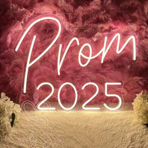 Placa de néon do baile de formatura 2025, decoração de néon do baile de formatura, placa de formatura personalizada de 2025, decoração de parede para festa do baile de formatura de 2025, placa de parede de parabéns para formatura do ensino médio