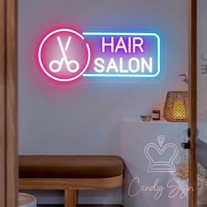 Friseur-Leuchtreklame, Schönheits-Salon Neon Decor, Leuchtschild für Friseur-Salon, Salon-Büro-Dekor, Barber Shop Beschilderung, Friseur-Salon-Wand-Dekor, Neon-Art