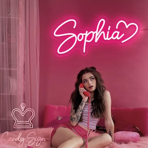 Custom Name Neon Sign LED Name Sign Kid&#39;s Bedroom Nursery Dorm Room Wall Decor Home Wall Decor Birthday Party Gift Personalized Gift For Her