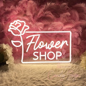 Flower Shop Neon Sign,Custom Neon Sign,Flower Market Sign,Shop Signage,Neon Bar Sign,Welcome Sign,Home Wall Decor,Garden Sign,Gifts for Her