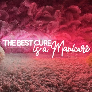 Neonreclame manicure, neonreclame schoonheidssalon op maat, muurdecoratie studio studio, led-neonlicht voor nagelstudio, cadeaus voor haar
