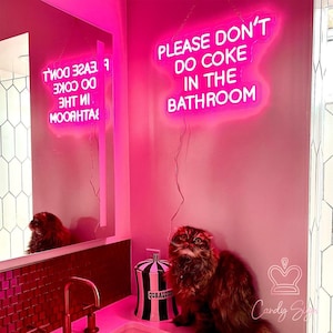 Please Don't Do Coke In The Bathroom,Party Wall Decor,Custom Home Decor, Room, Shop Sign Board Wall Decor,Led Sign For Bedroom Lights,