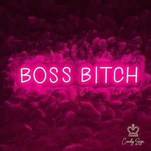 Boss Bitch Neon Sign,Pink Led Light,Neon Sign Bedroom,Neon Bar Sign,Led Light for Girl&#39;s Room,Birthday Gift for Her,Party Neon Art