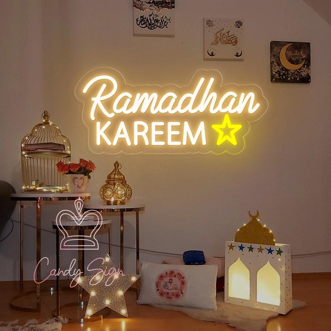 Ramadan Kareem Star Neon Sign,custom Eid Mubarak LED Neon Sign,ramadan ...