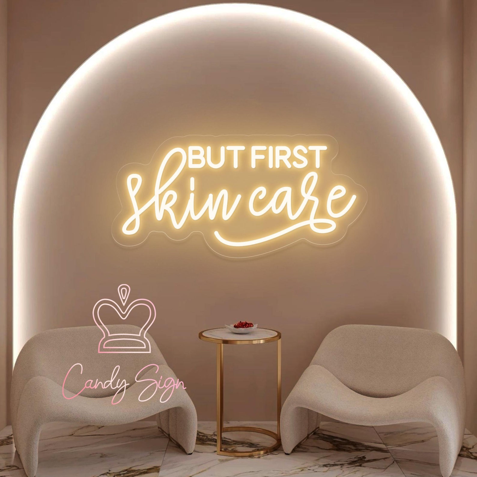 But First Skin Care Neon Sign,custom Beauty Salon Neon Sign,skincare ...