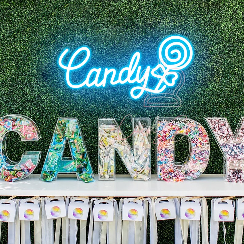 Candy Bar LED Neon Sign, Sweet Shop Decor - Etsy