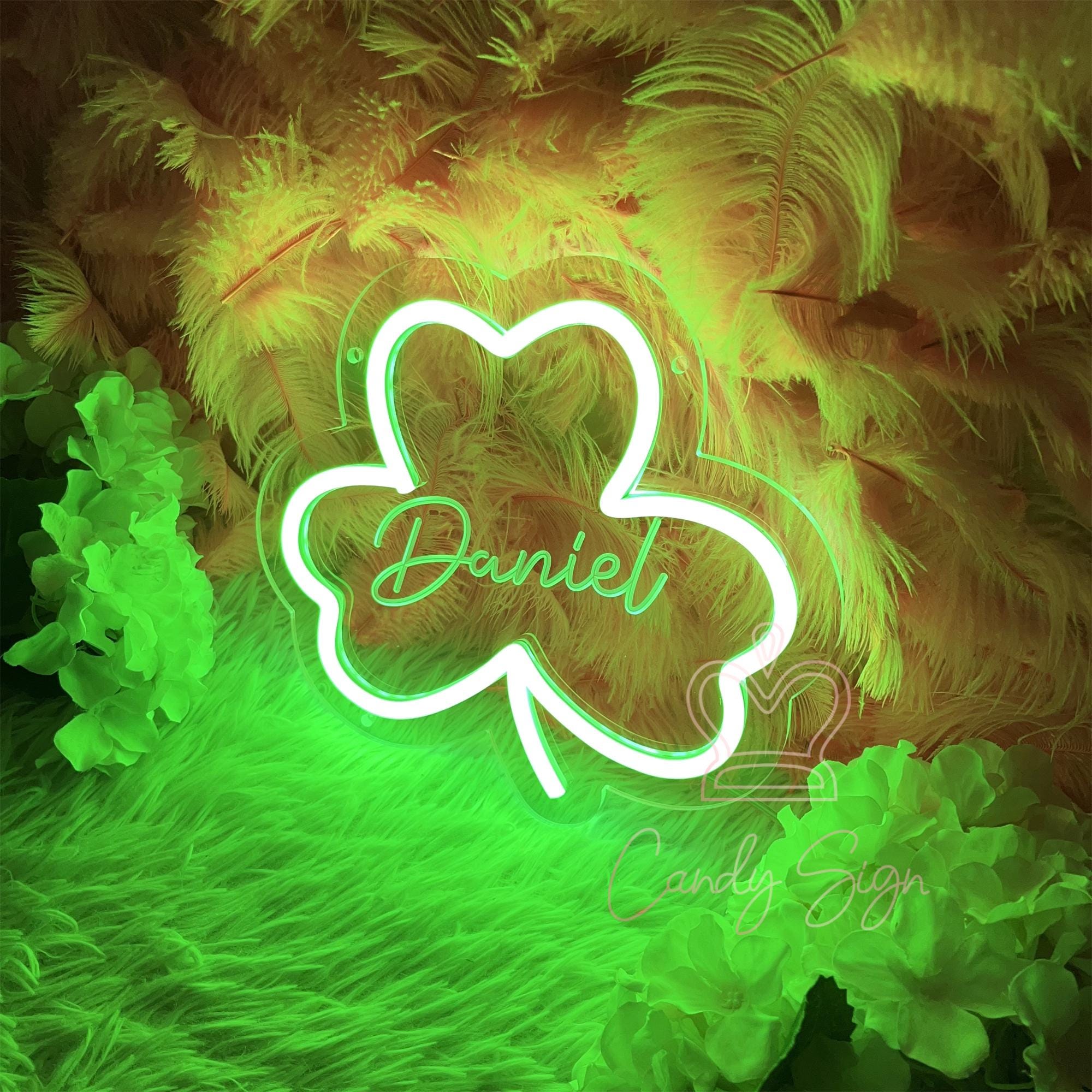 Insegna Al Neon Per San Patrizio A Forma Di Trifoglio 'Lucky' – 30x29cm, Luce LED USB, Decorazione Murale Per Festa E Casa, Regalo Creativo