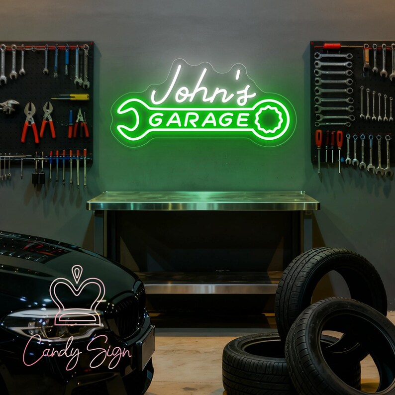 Custom Garage LED Neon Sign: Personalized Man Cave Decor - Etsy