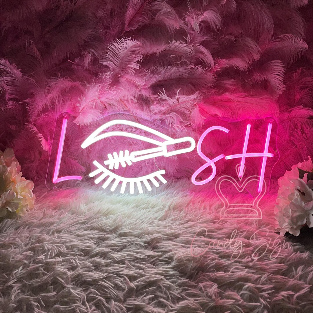 Led Neon Lashes Sign Lash Neon Sign,custom Lash Mascara Brush LED Neon Sign,lash Studio Sign ...
