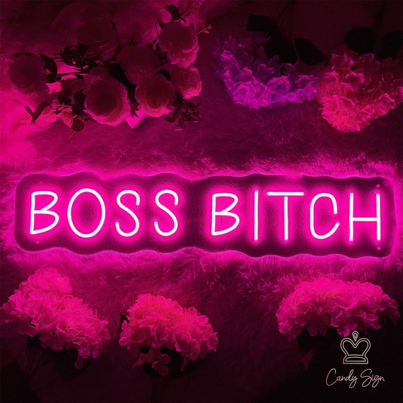 Boss Bitch Neon Sign,pink Led Light,neon Sign Bedroom,neon Bar Sign,led  Light for Girl's Room,birthday Gift for Her,party Neon Art 