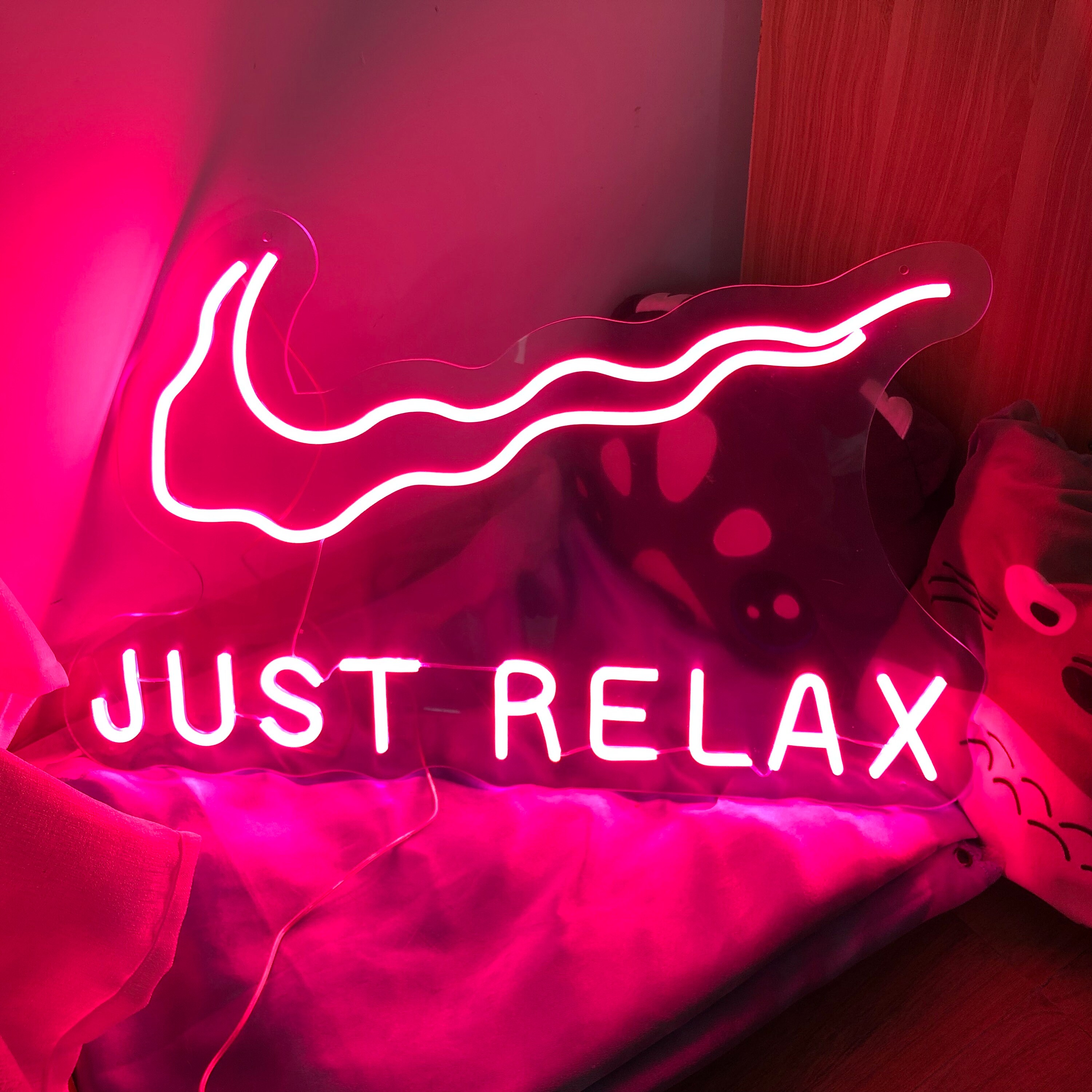 Custom Neon Sign Just Relax Neon Sign Bedroom SignHome