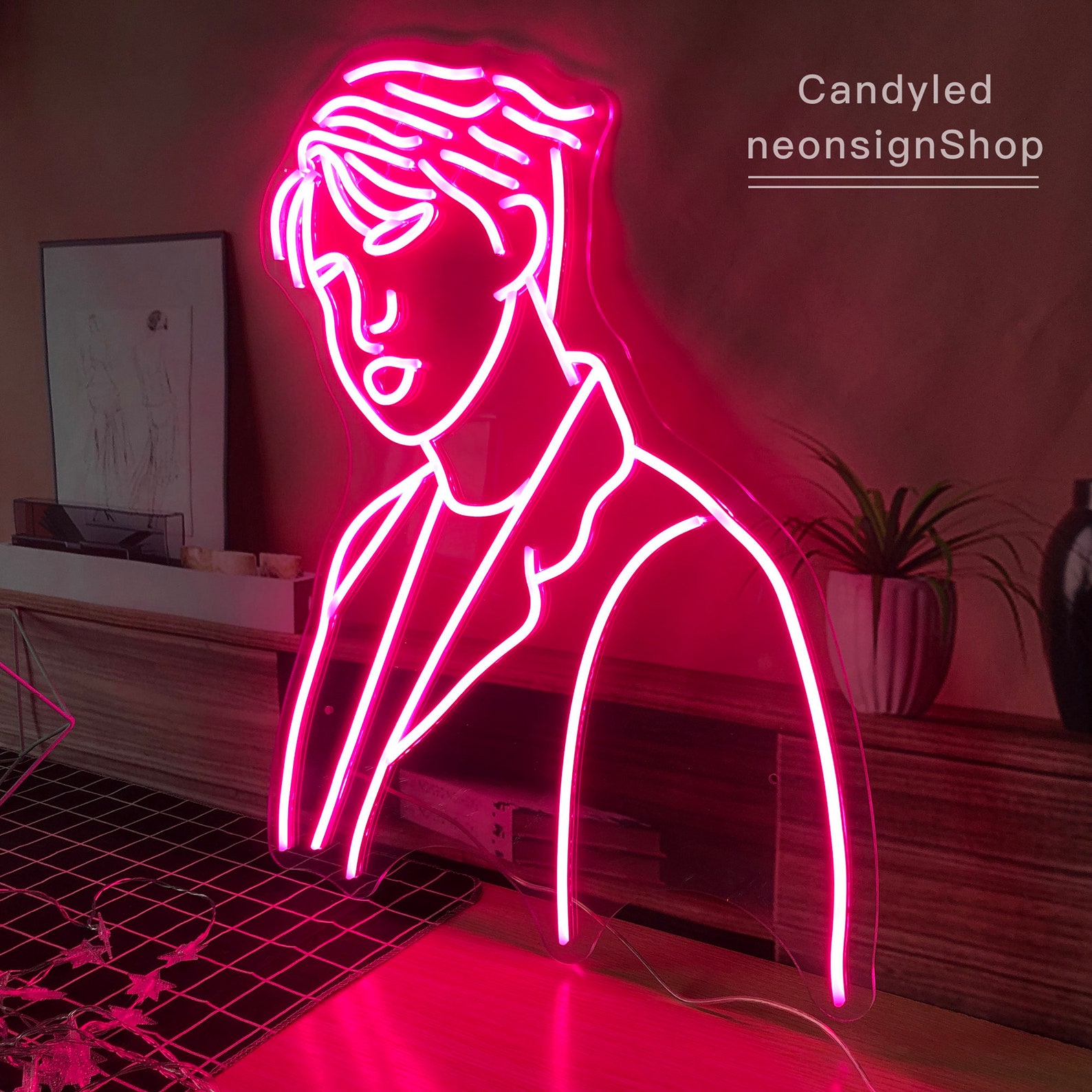 BTS Jimin Neon Sign Custom Neon Sign Pink Neon Sign LED | Etsy