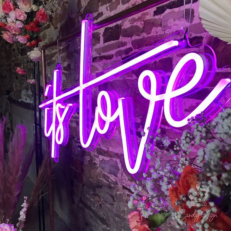 Its Love wedding Neon Signled Light Sign for Wedding Etsy