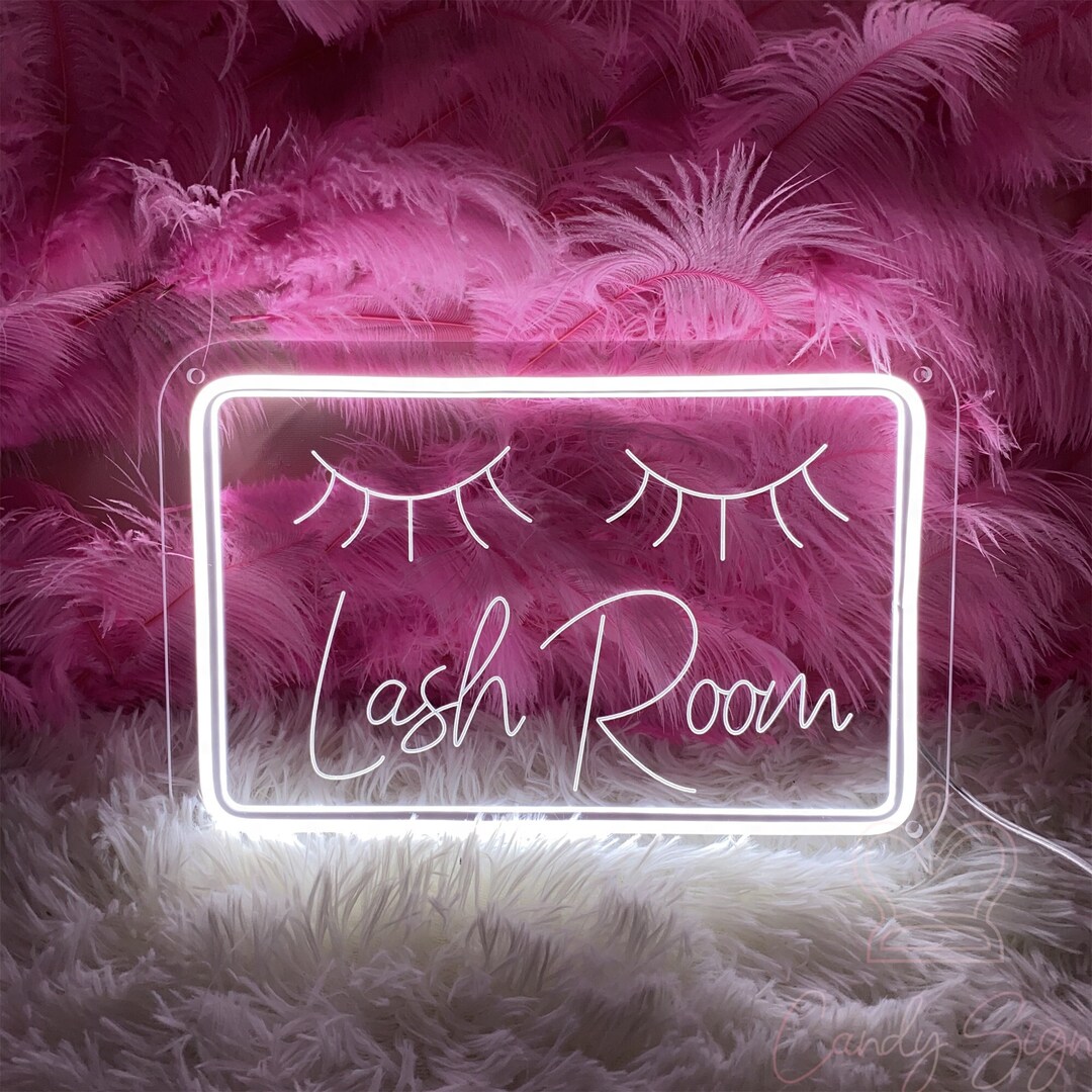 Lash Room Neon Sign, 3D Engraved Art, Beauty Salon Decor, USB Powered ...