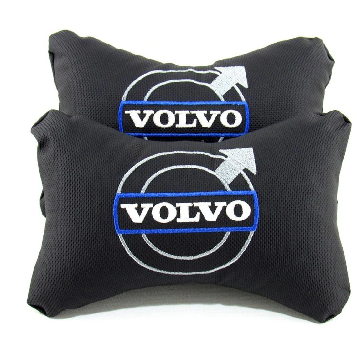 Volvo car pillow black luxury leather car pillows neck pillows Etsy