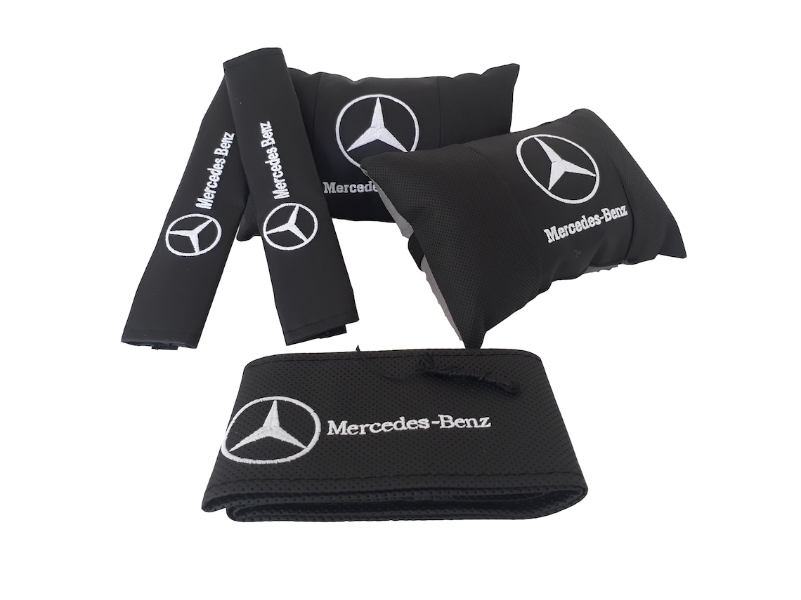 Mercedes car pillow luxury leather car accessories in a set Etsy
