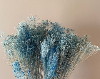 Light Blue Broom Bloom, Blue Gypsophila, Dried Filler Flowers, Dried Baby's Breath, Blue Flowers, Gypsophila, Flower Decor, Dried Flowers