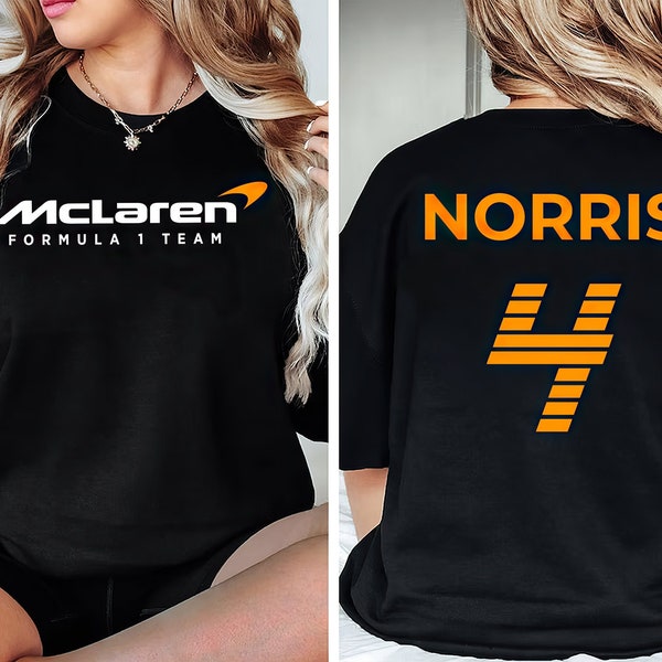 Lando Norris Shirt, Lando Norris Formula One Sweatshirt, F1 Two Sides Shirt, Lando Norris 4, F1 Shirt Lando Norris, F1 Shirt, F1 T shirt