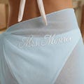 Personalized Bridal Sarong | Custom Name Beach Wrap Skirt, Honeymoon Outfit, Bachelorette Beachwear | B038M product logo