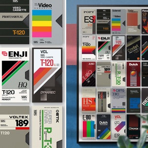 Cartel retro de cintas VHS.
