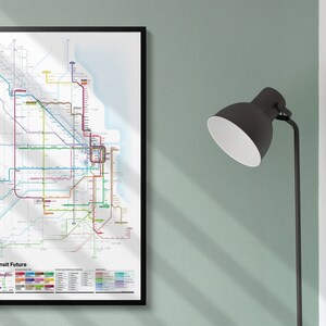Gerahmte Chicago Transit Future Map