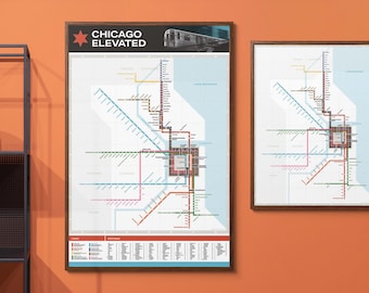 Chicago Retro "L" Transit Map