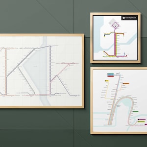 Typografische Transit Maps - Stilisierte Kartendesigns