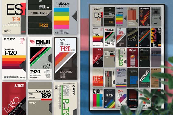 Retro VHS Tapes Poster - Etsy