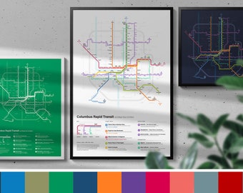 Columbus Ohio Fantasy Transit Map