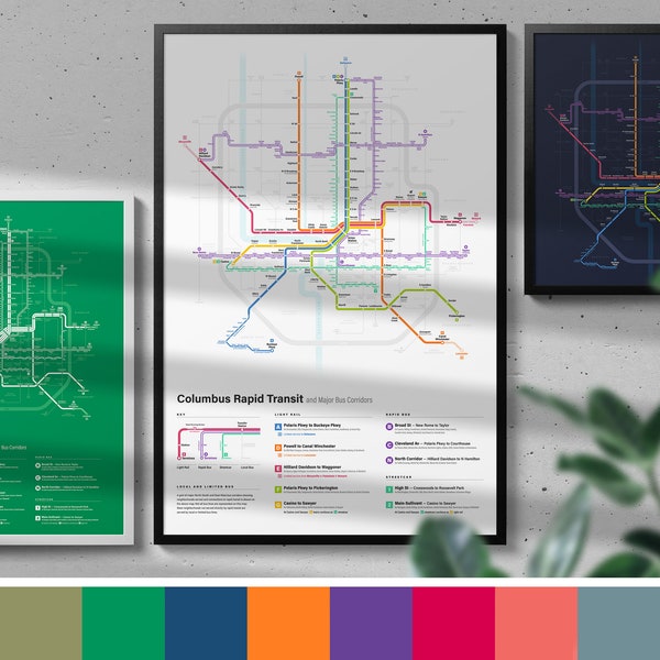 Columbus Ohio Fantasy Transit Map