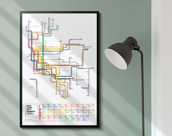 Unique Geometric NYC Subway Map