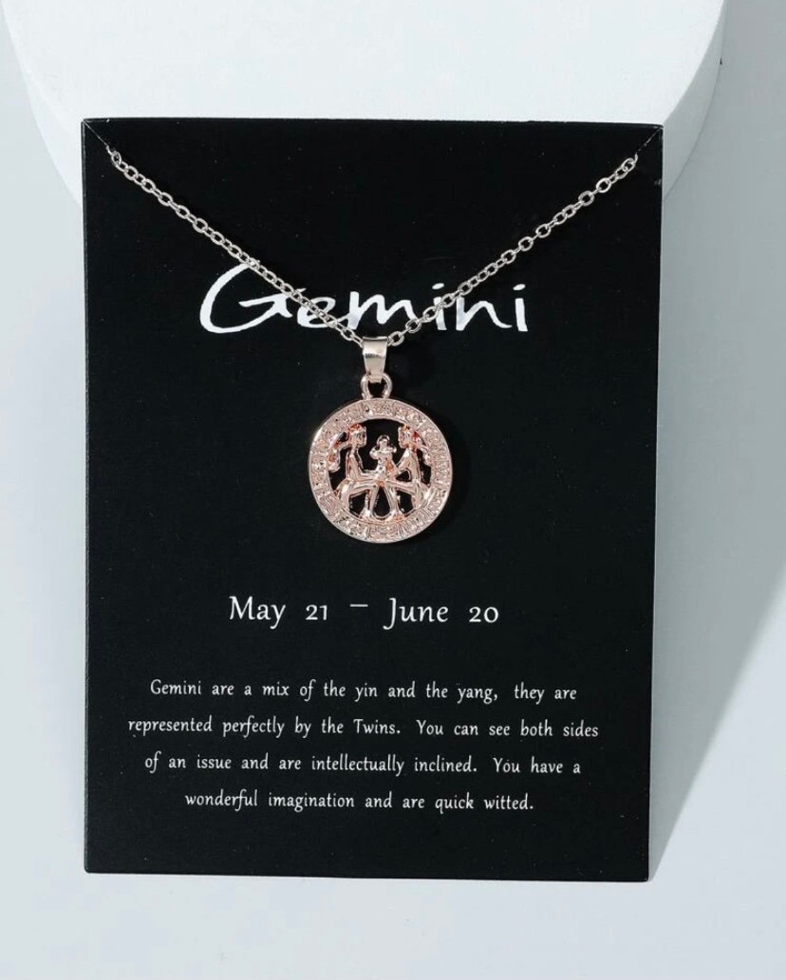 Gemini Necklace Etsy